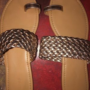 Golden Gothic Sandals.